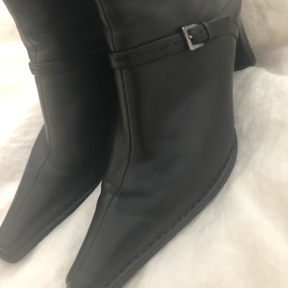 ECCO BLACK LEATHER ZIPPER BOOTS (39) NIB - Picture 12 of 16